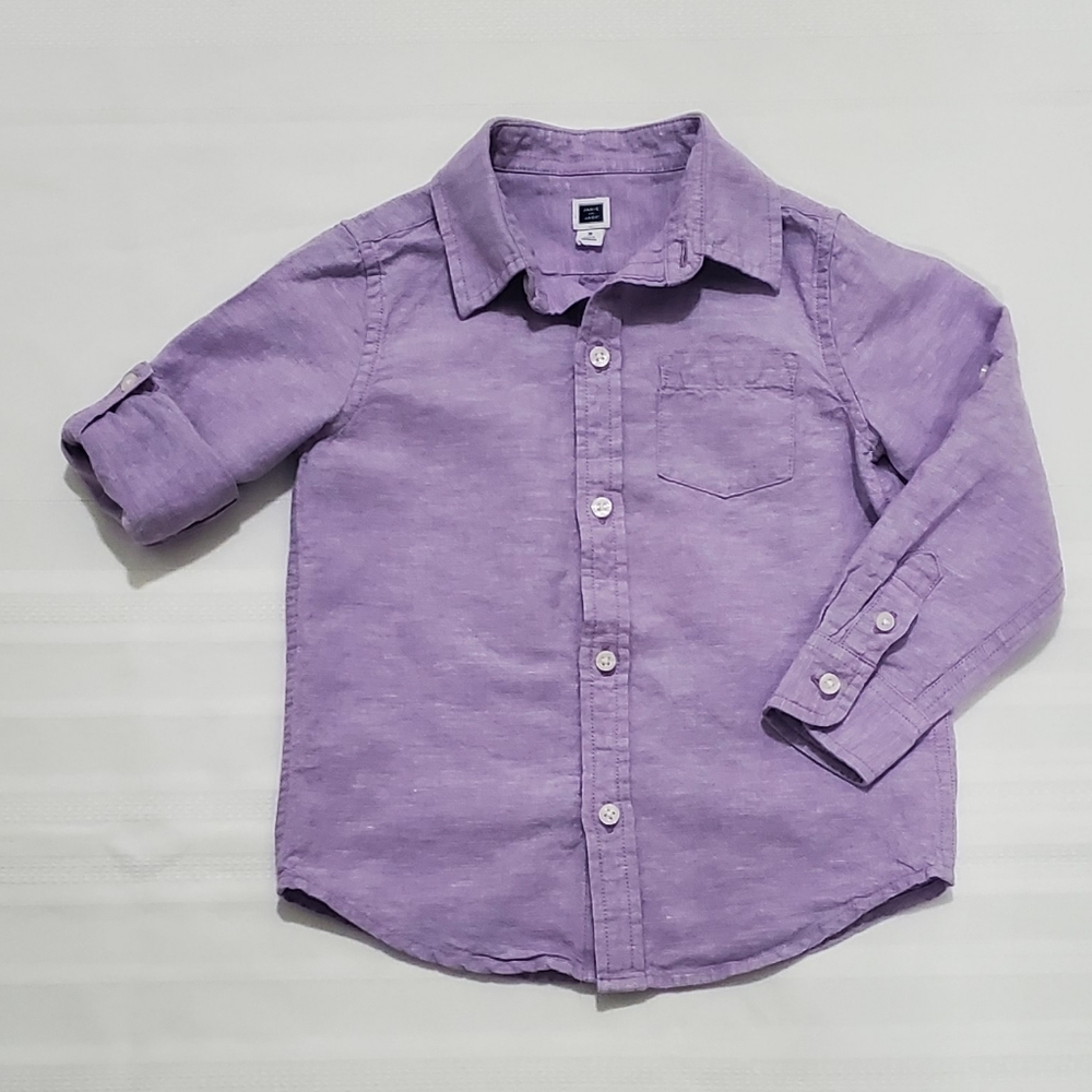 Janie and Jack Boys Button Down Lavender Shirt